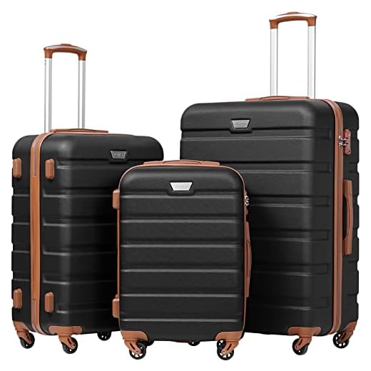 Coolife 3-Piece Lightweight Luggage Set