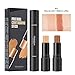 Produktbild Highlighter Stift, Contouring Stick, Concealer Contour, Kontur Stift Highlighter, 2 in 1 Make-up Concealer Contouring Cream Set, Long Lasting Contour Cosmetics Set (2 Farben) (Lotus Color + Hellbraun)