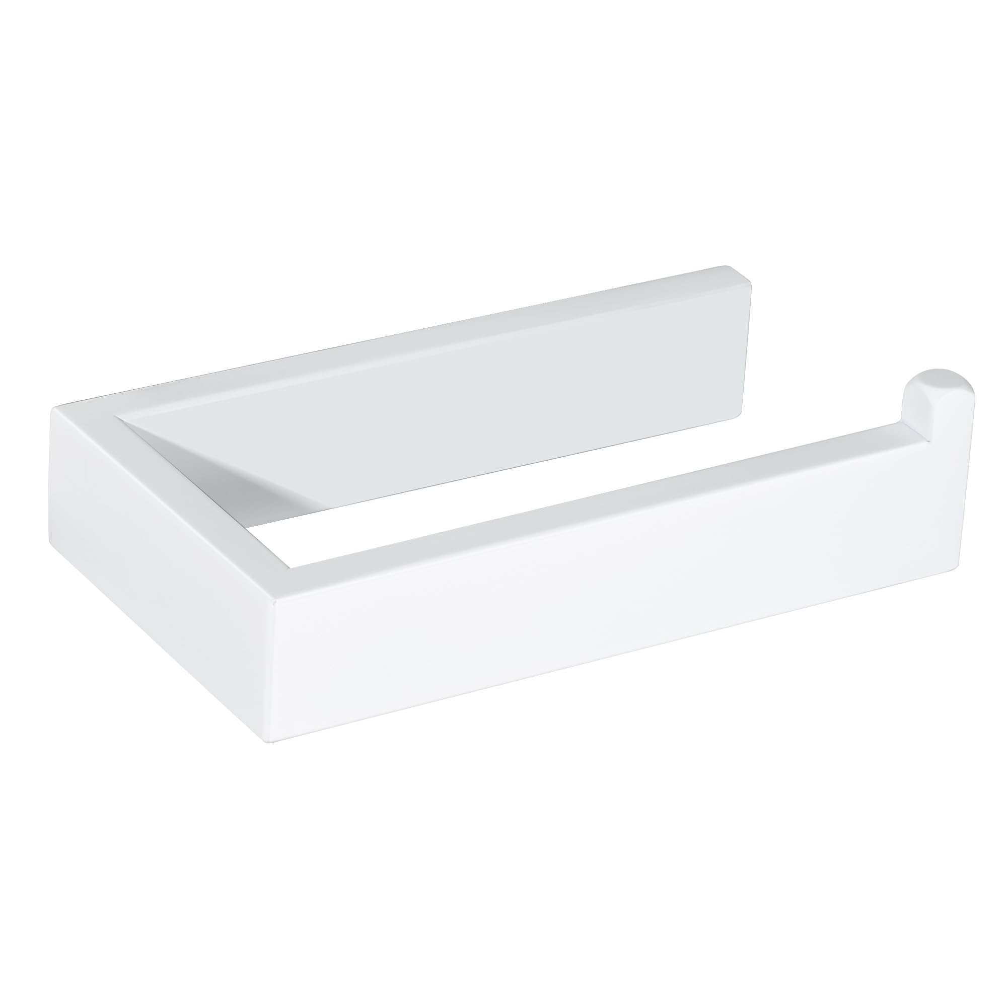 SAYAYO Toilet Roll Holder Wall Mounted SUS304 Stainless Steel Toilet Paper Holder for Bathroom Kitchen, Matte White Square Design