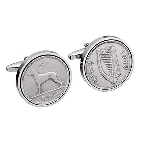 Mancuernillas Lucky Irish Sixpence para Hombre miniatura 4