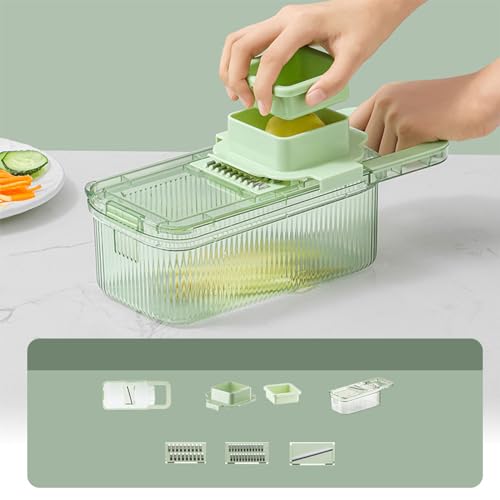 Cortadora multifuncional de verduras con cesta para cocina miniatura 6