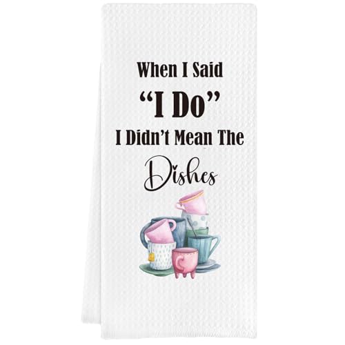 Funny Kitchen Towels Decor, Funny Dishcloth Tea Towel for Home, Birthday Christmas Housewarming Gift Ideas for Women, Chef, Hostess, Mom, Best Friends, Neighbor