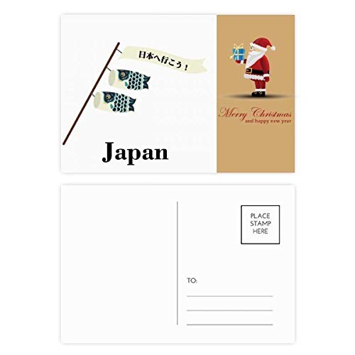 Cartes postales japonaises Koinobori et Père Noël, le lot de 20 idéal pour offrir