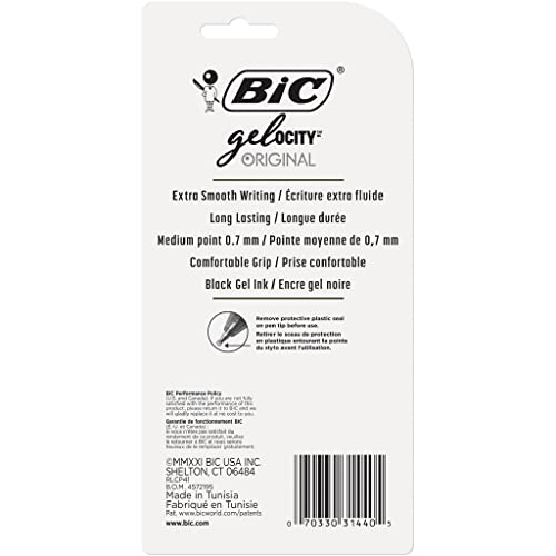 Bolígrafo Gel-ocity Original Retráctil BIC Negro 0.7 mm x24 miniatura 3