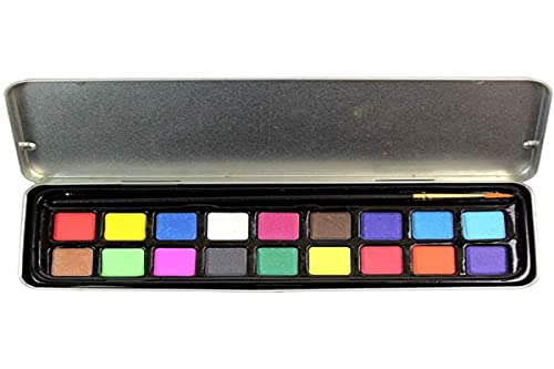 Aquarela Artística em Pastilha 18 Cores Com Pincel