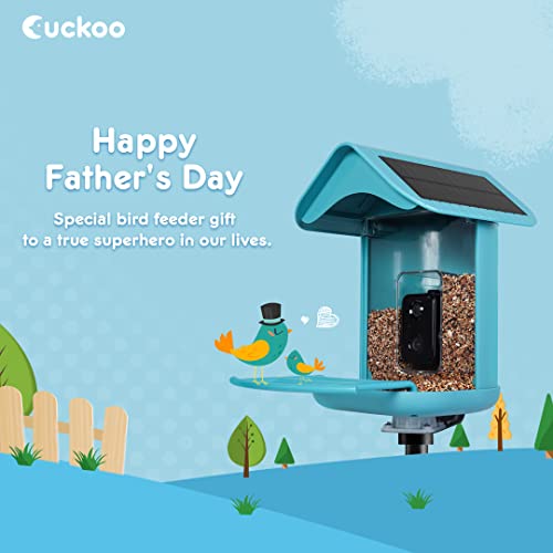 Cuckoo - Smart Bird Feeder With Camera, Auto Capture Bird Videos With App Notification, Motion Detection Solar Charging Bird House For Outdoor Use (Wifi 2.4Ghz) #TOP1
