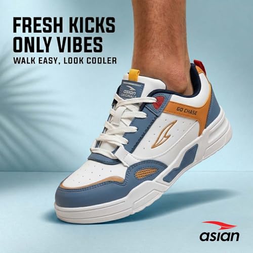 Image of ASIAN Tango-01 Men's Sneakers | Stylish Synthetic Upper, Air-Cooled Cushion Comfort, Durable PVC Sole | Daily Use Shoes for Office & Travel