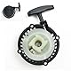 Pull Start Starter Motorrad Schwarz Seilzugstarter, Motorrad Auto Easy Pull Starter Seilzugstarter für 47CC 49CC Montage für Motor Pocket Quad Dirt Bike und für ATV