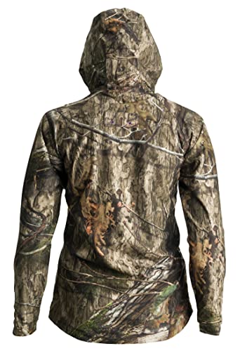 Blocker Outdoors Sola Drencher Damen-Jagdjacke, leicht, atmungsaktiv, wasserdicht, mit Kapuze, Camouflage-Muster, Mo Country DNA, L