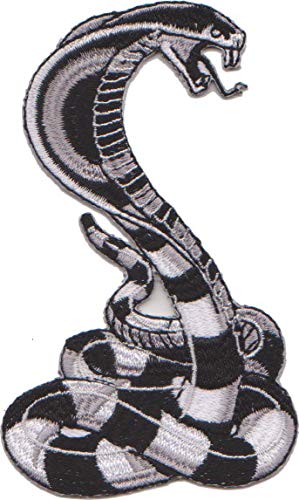 Écusson thermocollant à coudre ou à repasser King Cobra Serpent Snake Biker Cover