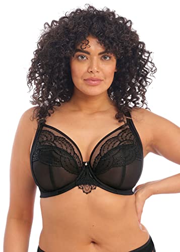 Elomi Women's Plus Size Priya Underwire Plunge Bra, Black, 42H