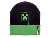 Offizielle Minecraft Creeper Mütze Cap Schwarz Grün Acryl Kappe Einheitsgröße für Erwachsene Jugendliche.