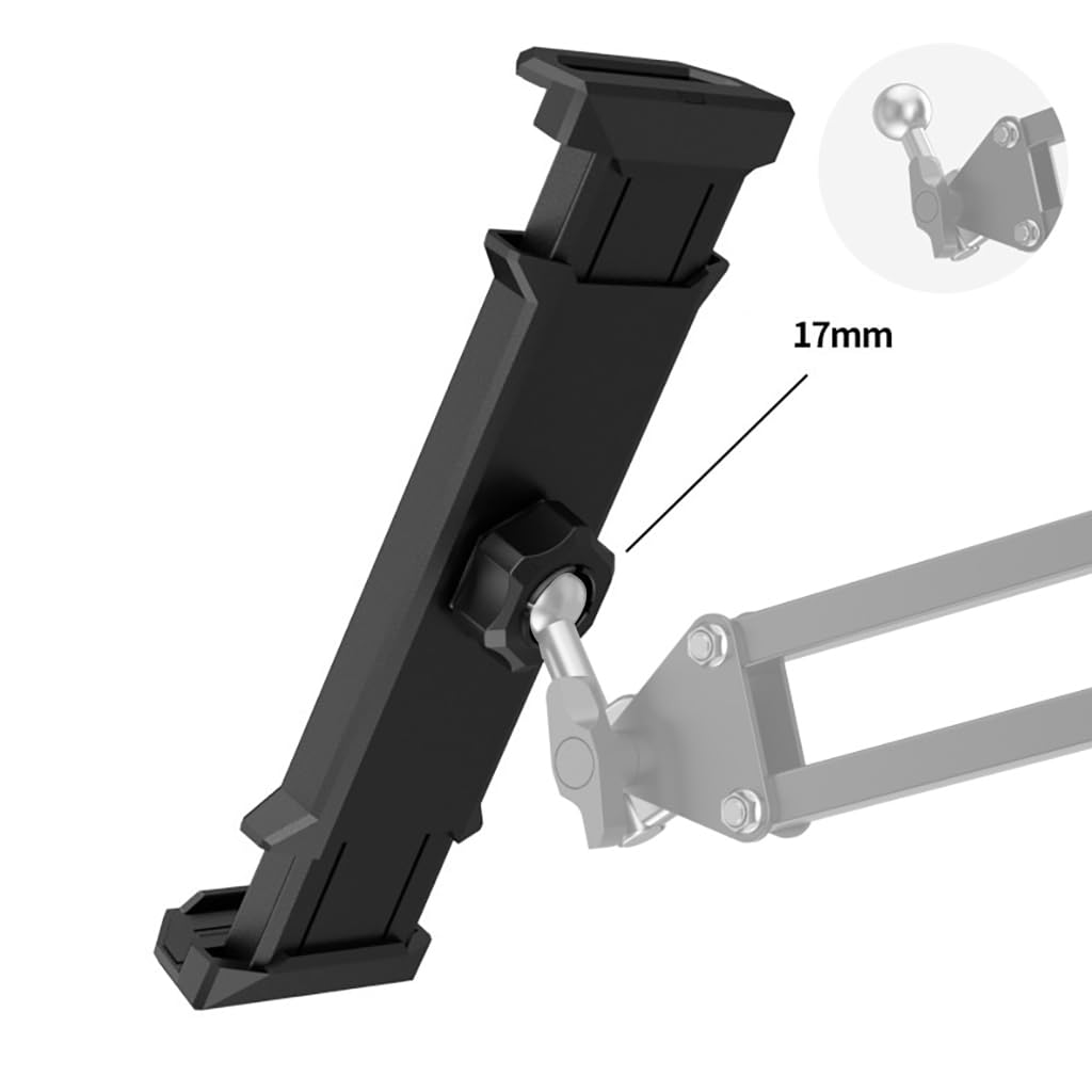BGNing 17mm Ball Head Mount Phone Clip Bracket Tablet Stand Laptop Holder Compatible with 5.7-8.6 in pad/Phone