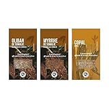 Marca : Les Encens du Monde Les Encens du Monde 3 resinas de Incienso para Quemar - Incienso somalí, Mirra, Copal