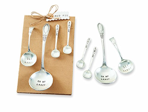 Mud Pie Ladle (Set of 4), Silver