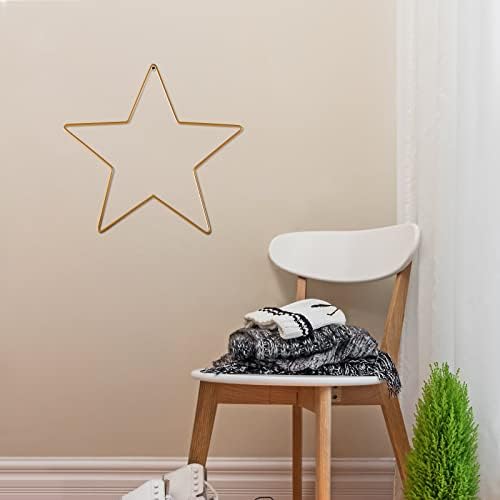 WINOMO Wreath Frame Metal Star Wreath Form for Thanksgiving Christmas New Year Holiday Decoration, 30CMx4MM