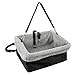 Devoted Doggy Metal Frame Construction Pet Booster Seat with Zipper Storage Pocket, Black/Grey