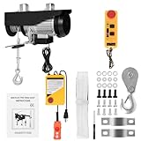 Elektrische Seilwinde 400kg bis 800kg Hubhöhe 12m Seilzug Motorwinde 230V 1800W Kupfermotor Flaschenzug 10m/min Hubgeschwindigkeit Hebezug mit Kabelloser Fernbedienung Seilhebezug Kettenzug