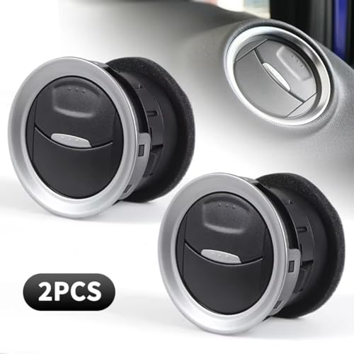Rejilla de aire acondicionado cromada HILLAR para Ford Fiesta y Connect, acabado premium de 2 uds 2