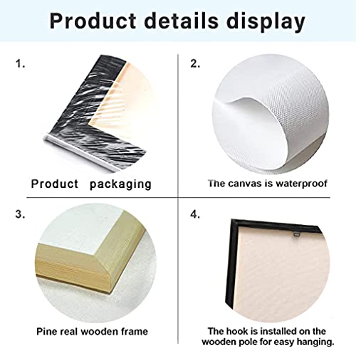 Farmhouse Rooster Kitchen Wall Art Rustic Funny Animals Chicken Old Barn Cross Pictures Wall Decor Farm Inspirational Quotes Canvas Print Framed Modern Painting Artwork For Bedroom Living Room 16"X12" #TOP6