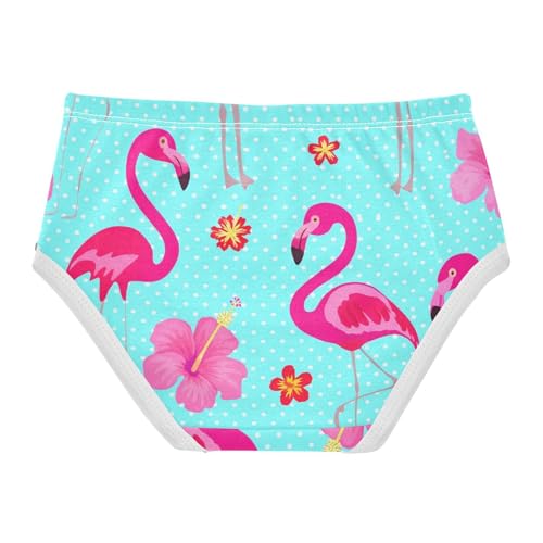 Pink Flamingos Tropical Blue Toddler Underwear Custom 2t Cotton Girl Panties Cute Animals Briefs Undies Kids2