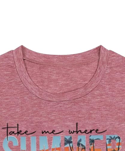 Image of Vacay Mode T Shirts for Women Summer Beach Hawaii Vacation Short Sleeve Tops Holiday Cruise Getaway T Shirts