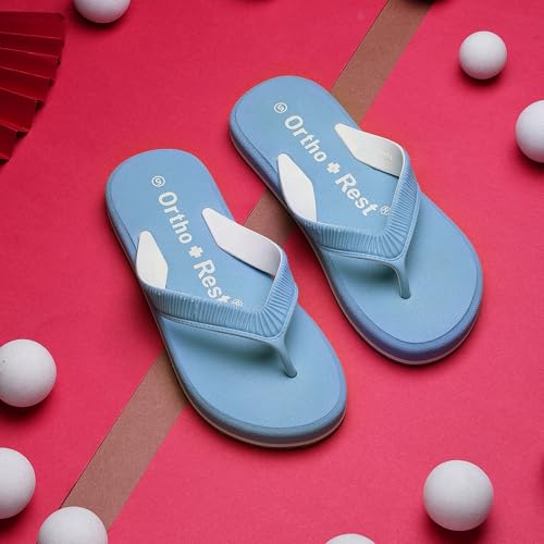Image of Ortho + Rest Doctor Slippers for Women Orthopedic Non Slip Lightweight Comfortable Flat Casual Stylish Dr Chappals and House Flip flops For Ladies and Girl's