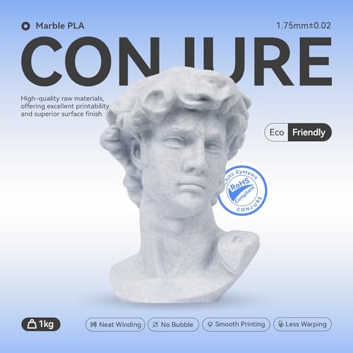 Image of Chitu Systems Conjure Marble PLA Filament 1.75mm, Using Reusable Spool Compatible with Bambu Lab Refill Filament, 3D Printer Filament Dimensional Accuracy + /- 0.02mm, 1KG /2.2lb