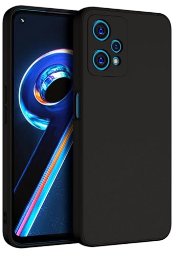 Image of for [ Realme 9 Pro ] Liquid Silicone Back Case Cover Flexible |Inner Lining| with Camera Protection Back Cover for [ Realme 9 Pro ] - Black
