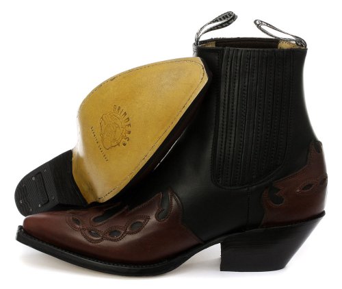 Grinders Arizona Lo Black/Burgundy Mens Cowboy Boots, Size 82