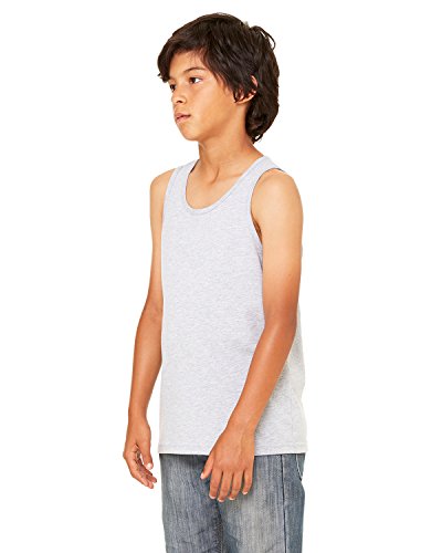 Bella + Canvas Youth Jersey Tank, Small, ATHLETIC HEATHER3
