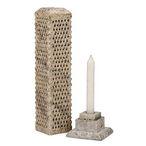 Image of Marble Carving Agarbatti Stand, Combo | Soapstone Hand-Carved, Incense Burner Holder, Ash Catcher for Incense Sticks, Spiritual Decor for Puja Room