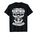 Motorrad Rente Rentner Motorradfahrer Opa Biker Geschenk T-Shirt