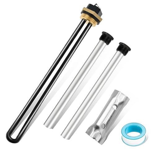 Image of Yetaha RV Water Heater Elements Include 2 Anode Rod 1 Electric Water Heater Element 1 Dual Hex Wrench and 1 Tape Replacement Kit, Heating Element Compatible with Suburban RV Water Heater