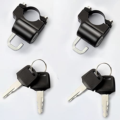 Candado Casco Moto, 2 PCS Casco de Motocicleta Universal Candado de Seguridad Gancho de Motocicleta con 4 Llaves para Motocicleta, Bicicleta, Scooter (22-28 mm) Cover
