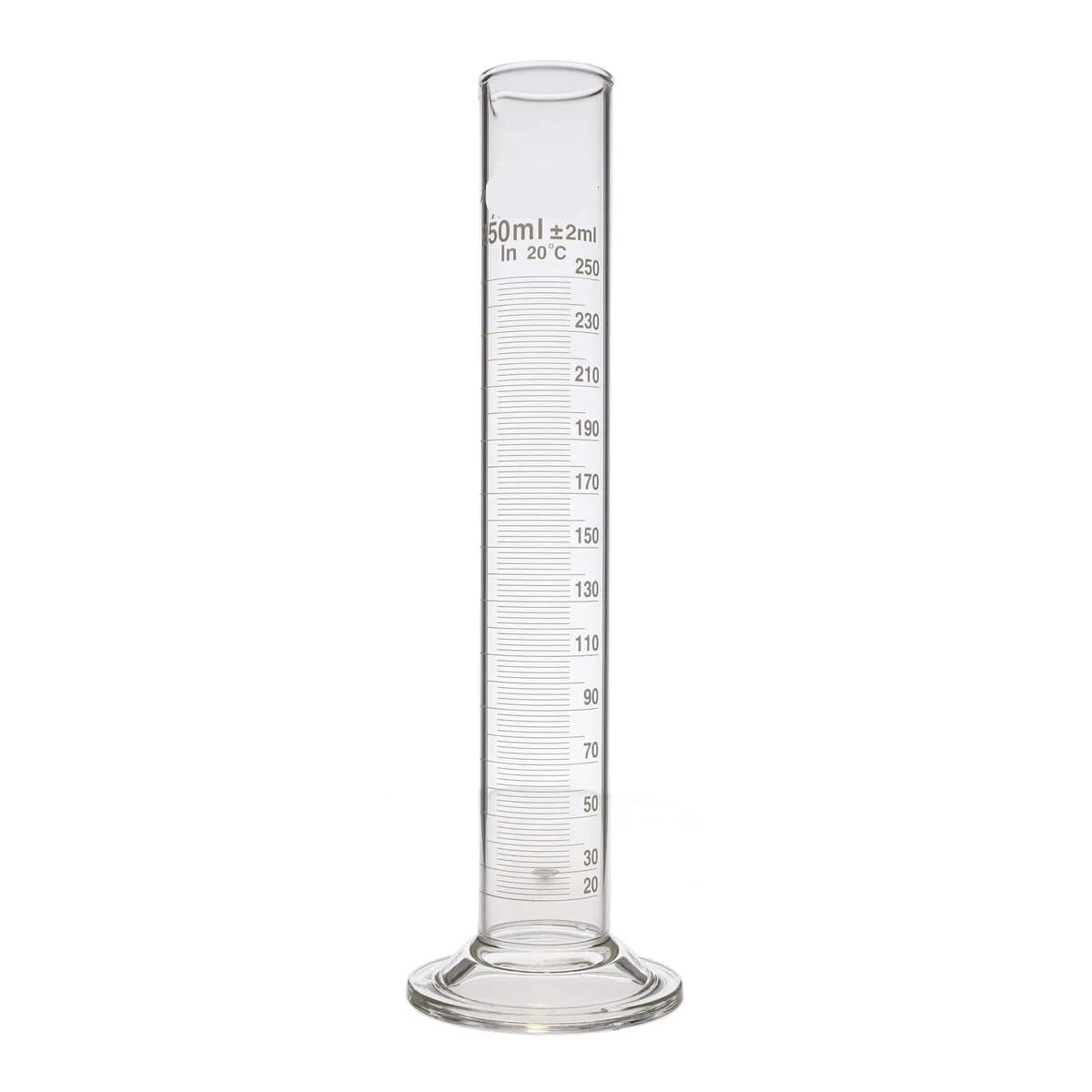 transparenter Messzylinder mit Skala, 10 ml bis 1000 ml Messzylinder, Borosilikatglas 3,3, 10 ml, Genauigkeit ISO 4788(500ml)