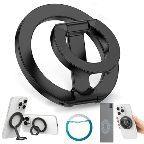 Image of MagSafe Phone Grip Holder VANAMALI - magsafe Ring Compatible Kickstand & Finger Grip - Strong Magnet Stand Compatible for iPhone, Samsung & All Smartphones, Gym pod