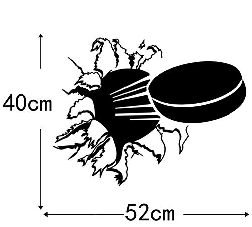 Vinilo decorativo hockey negro 40x52 cm BIBITIME miniatura 2