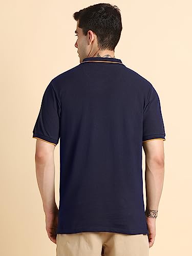 Image of Dennis Lingo Men's Regular Fit Solid Polo Cotton T-Shirt