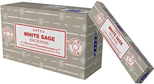 Satya satya - Varillas de incienso de salvia blanca Nag Champa,...