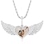 462 Wing silver heart pendant&rope chain]