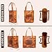 MayaCraft Personalized Handmade Genuine Leather Tote Bag, Camel, Medium