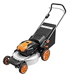 WORX WG772 56V Lithium-Ion 3-in-1 Cordless Mower with IntelliCut, 19-Inch, 2 Batteries and Charger Included