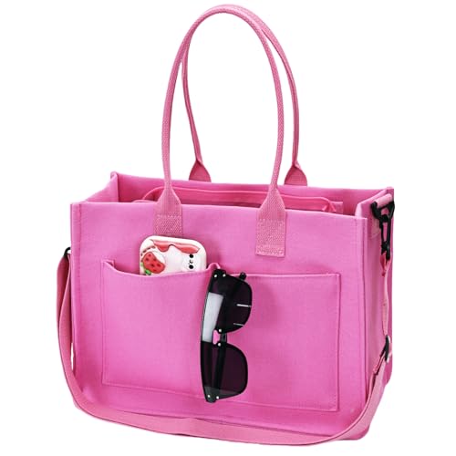 Bolsa Tote de Lona para Mujer con Bolsillos y Cierre miniatura 1