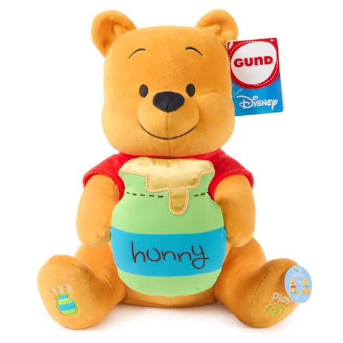 GUND Disney Official Peek-a-Boo Winnie The Pooh Plush, Interactive Stuffed Animal, Sensory Toys for Ages 0 and Up, Yellow, 11”
