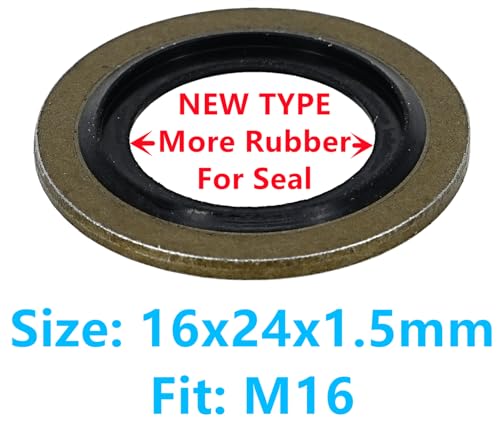 Image of 50PCS M16 Self-Centered Bonded Seal Oil Washers Gasket, Engine Oil Crush Washers Drain Plug Gaskets by Dsnaduo
