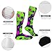 Meaudiwes Fashion Dress Decor Socks, Soft Travel Knee High Stockings, Sport Baseball Compression Socks For Women Men Cool Funny Zombie Skull