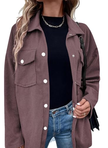 Astylish Fall Tops for Women 2024 Trendy Waffle...