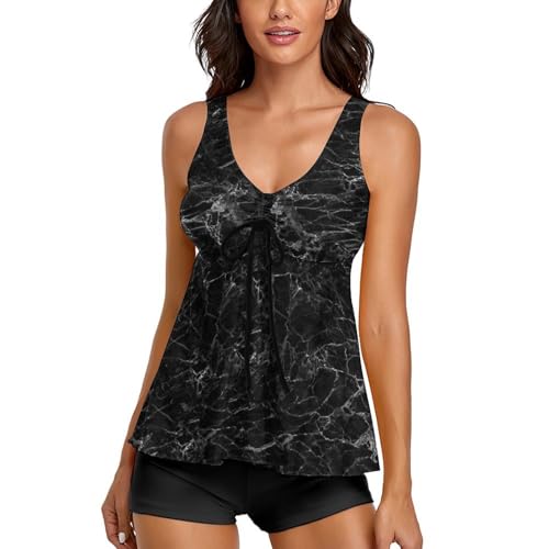 Tankini femme drapeau Mexique avec shorty anti-frottement