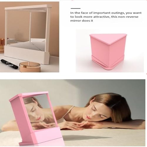 Espejo de tocador triangular para maquillaje tamaño pequeño miniatura 4